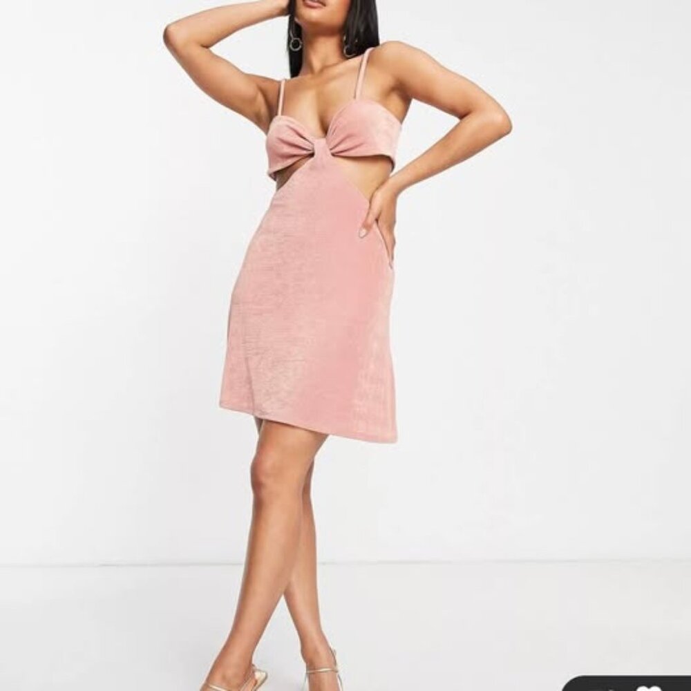 ASOS Halter Cut Out Mini Dress - Small - NWT